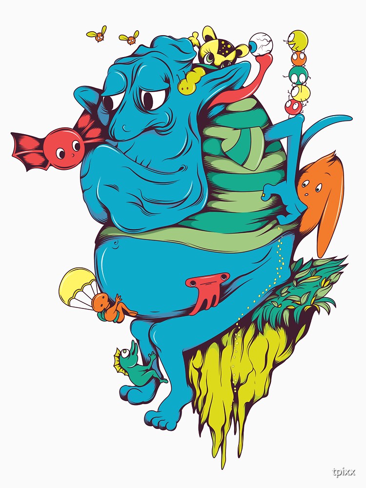 Cartoon Monster by tpixx Unisex , , , Long Sleeve Tee