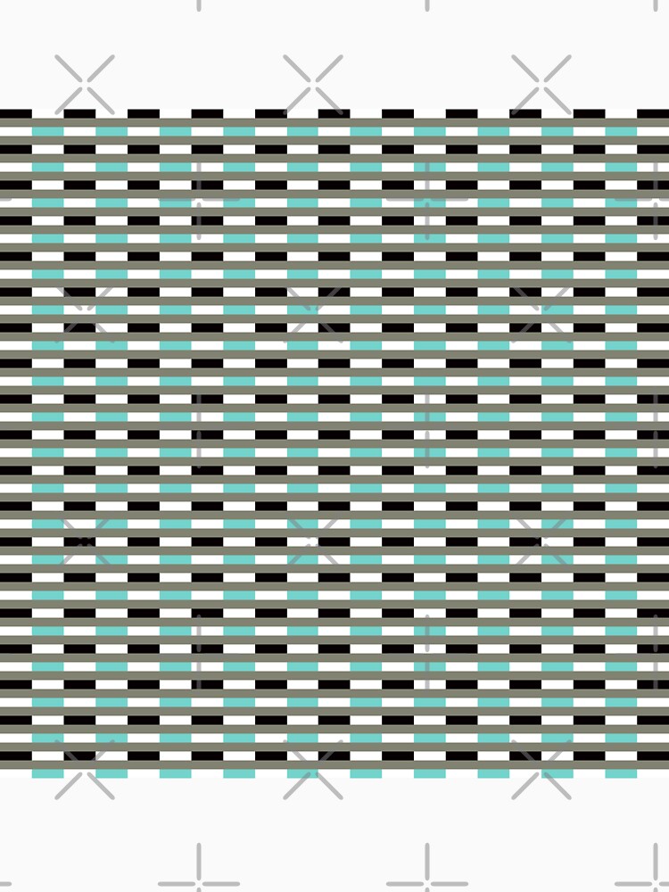 Geometric Pattern 67 (turquoise black gray lines) by Geometric Patterns