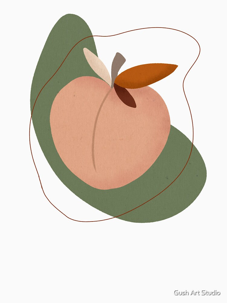Modern Peach, Fruit illustration by Ana Moguš