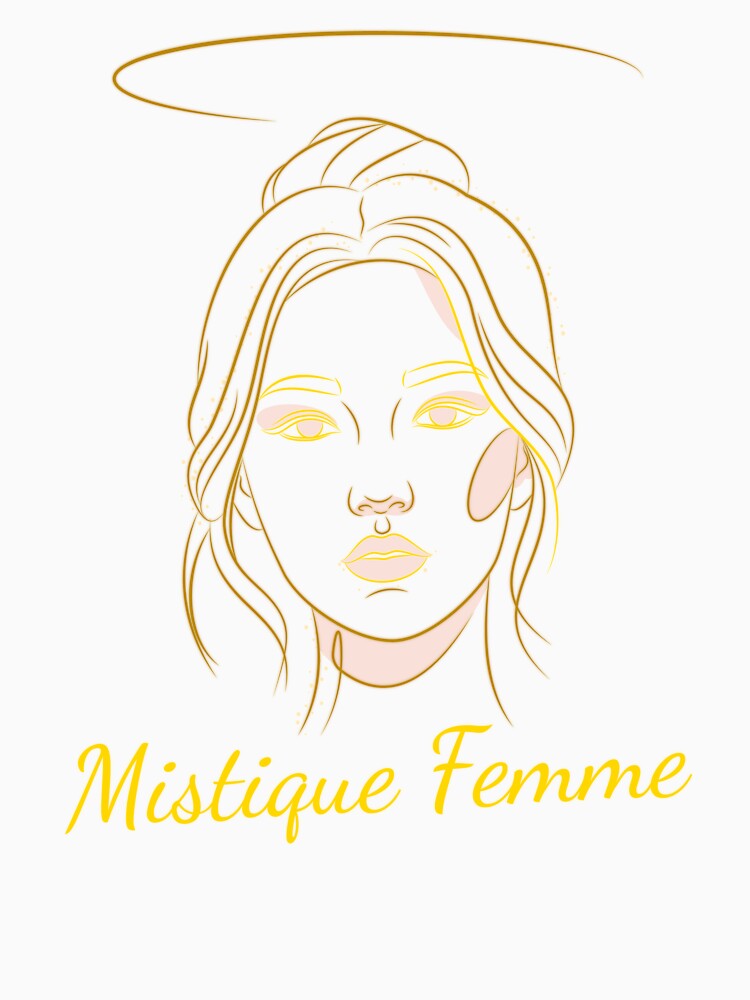 Golden Halo Girl – Minimalist Line Art Portrait by Vextura