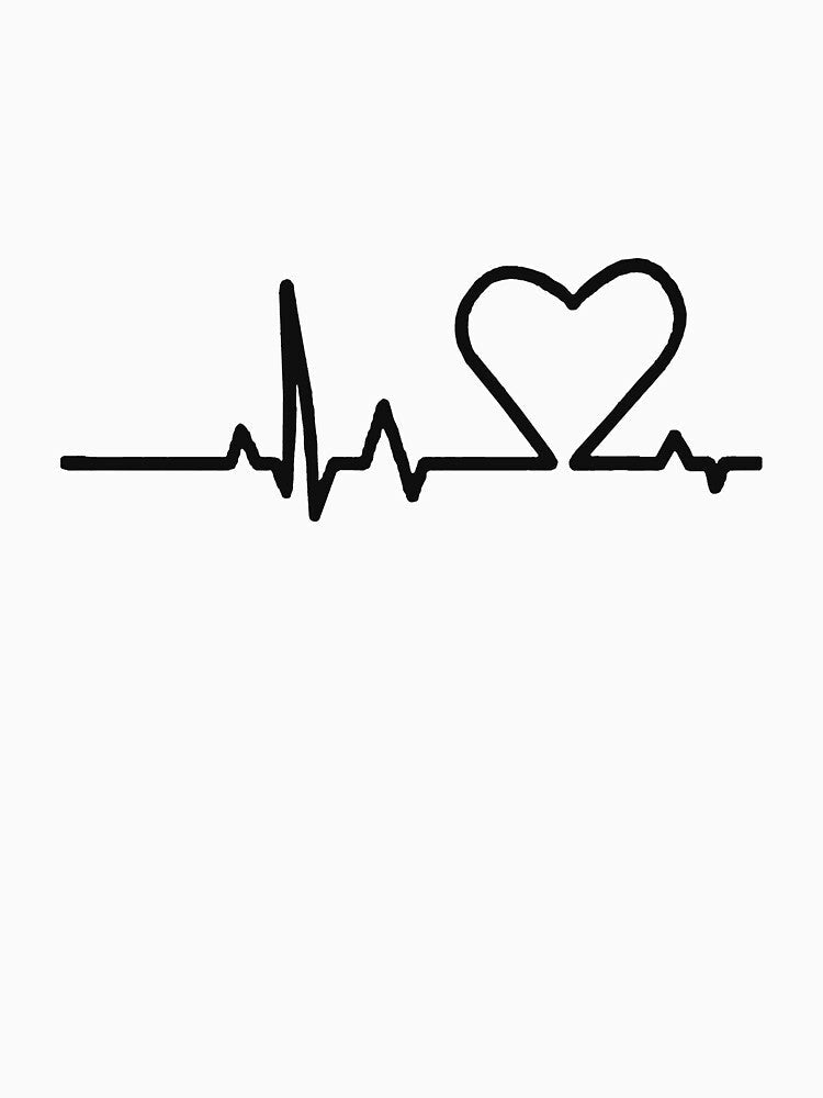 Premium shirt- Heartbeat by SachShaw Unisex , , , Long Sleeve Tee