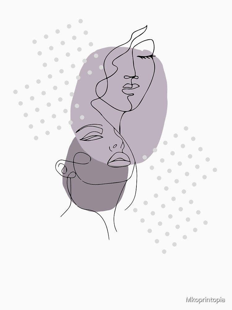 Abstract Women Face Line Art by Wayo29