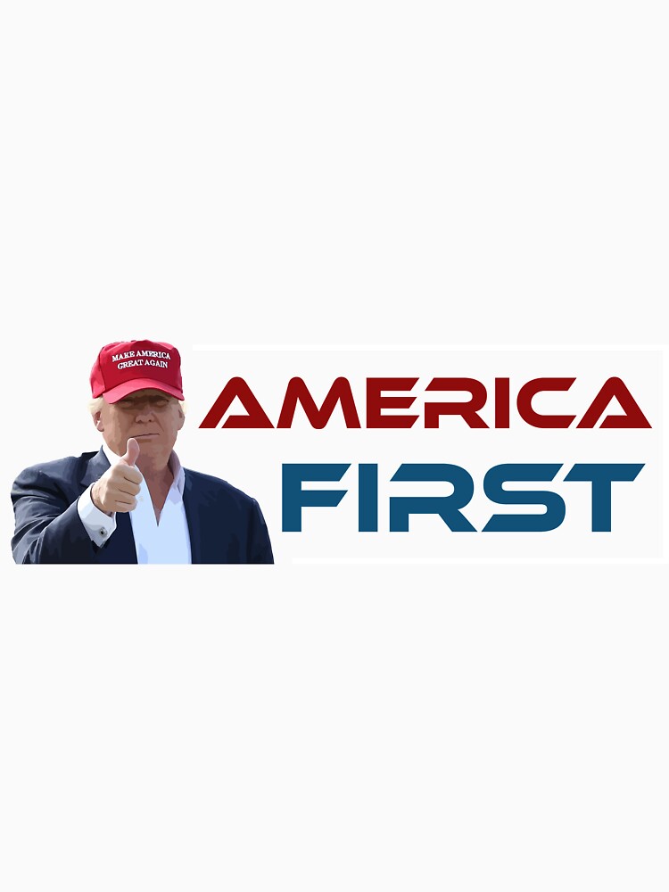 America First | President Donald Trump by AllStarMerch Unisex , , , Long Sleeve Tee