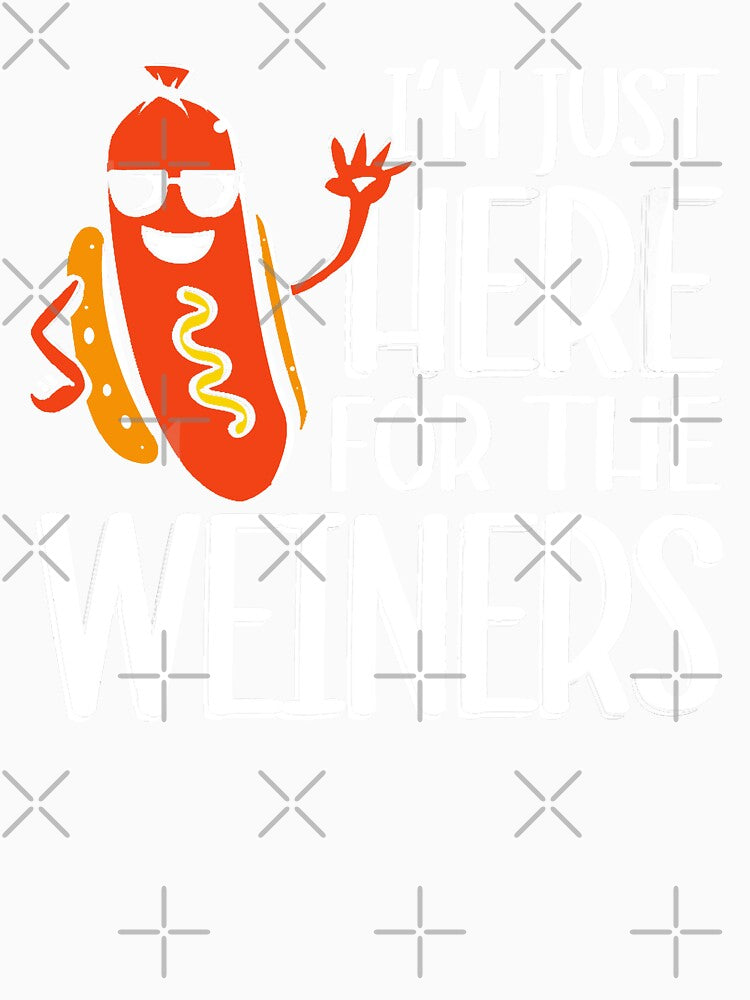 Funny Hot Dog I'm Just Here For The Wieners Sausage by BESTxMODEL Unisex , , , Long Sleeve Tee
