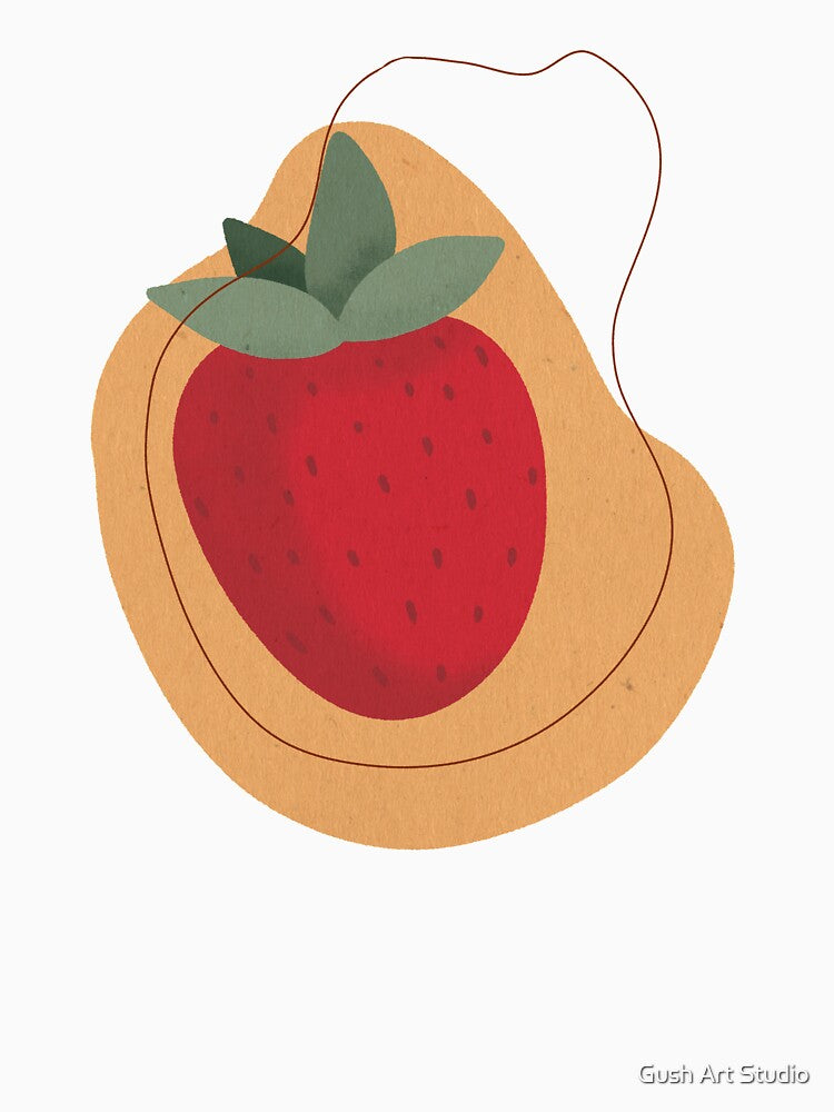 Modern Strawberry, Fruit illustration by Ana Moguš