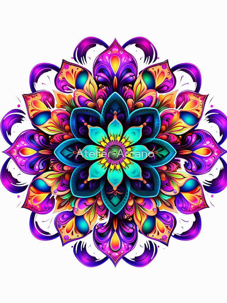 Flower of the third eye blacklight by Atelier-Arcano