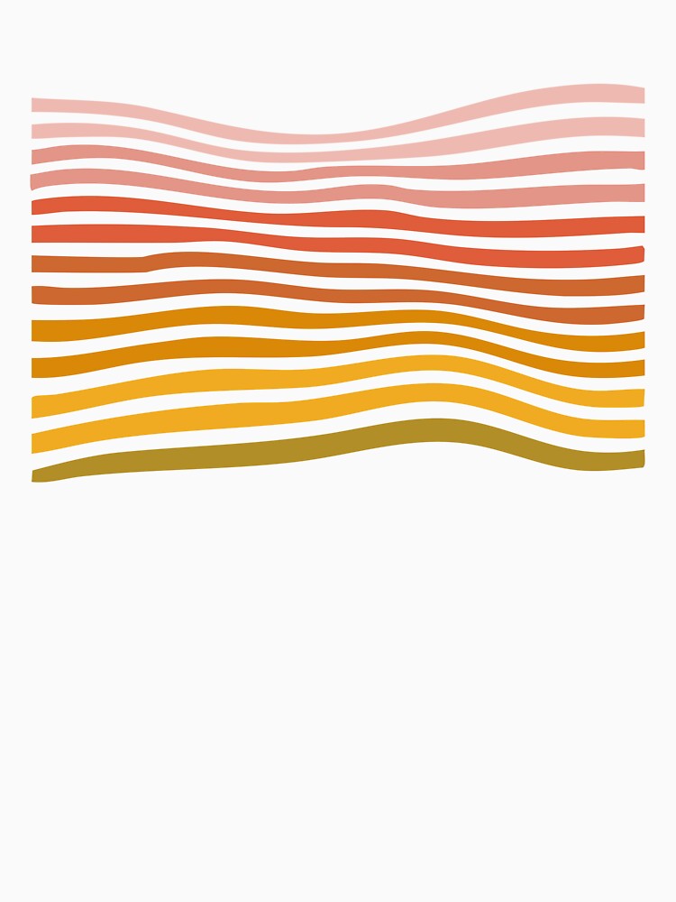 Modern Minimalist Waves Geometric Lines Retro Mid Century Warm Colors by This Is Riley