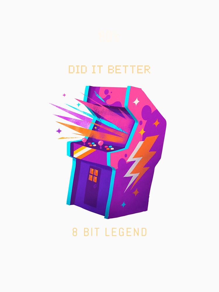 80s DID IT BETTER 8BIT ARCADE by DanielAshirts Unisex , , , Long Sleeve Tee