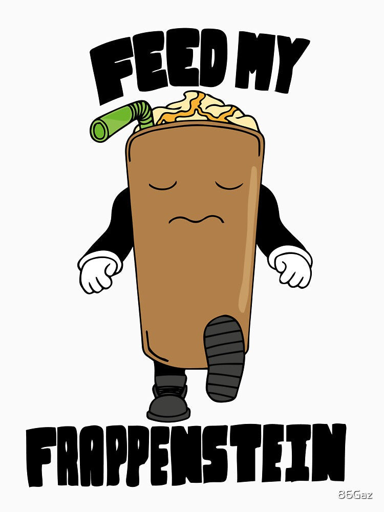 Feed My Frappenstein - Colour - Coffee, Frappe, Coffee lovers by 86Gaz Unisex , , , Long Sleeve Tee