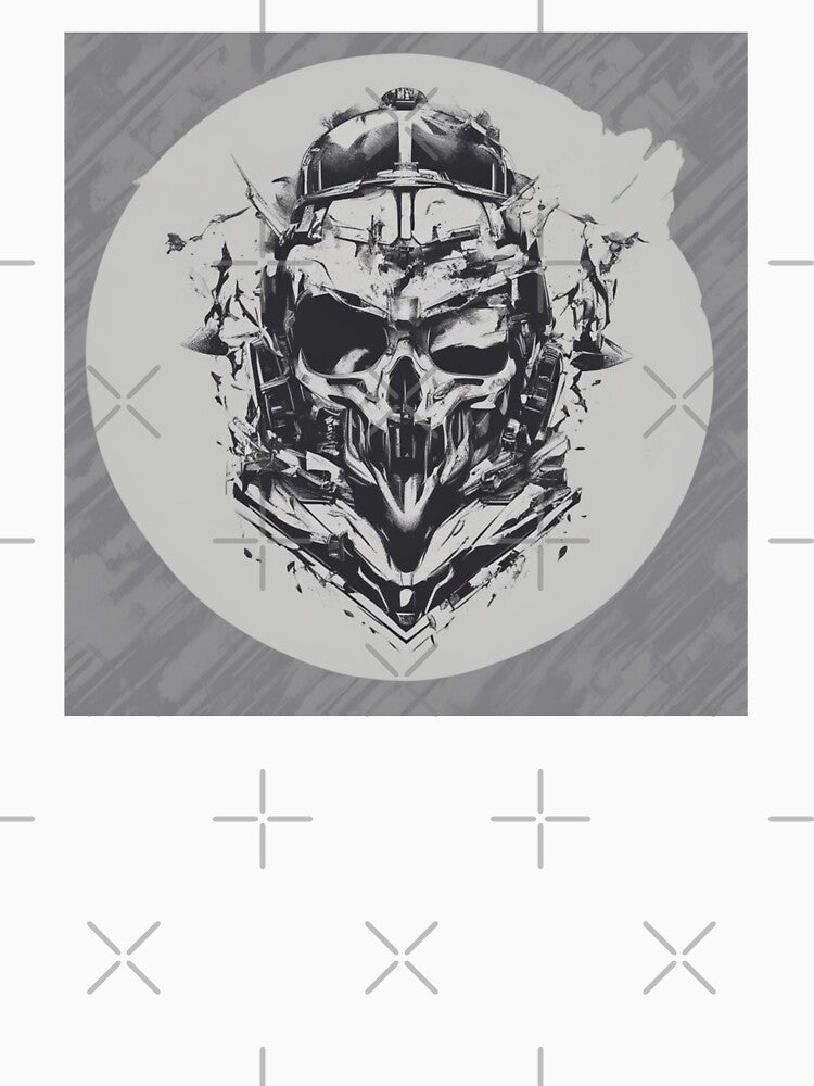"Samurai Skull" by Avatarart247 Unisex , , , Long Sleeve Tee