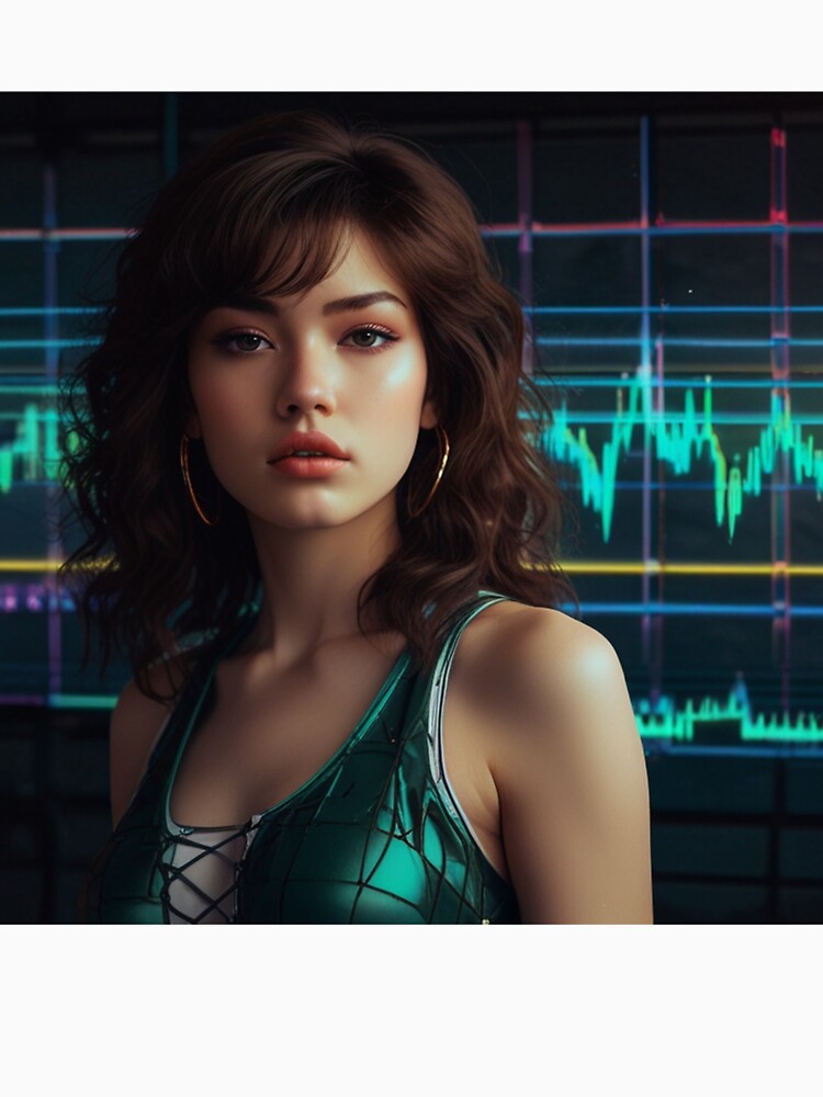 Electric Retrowave Anime Girl 80S Neon | Dark Aesthetic by Joy-boy-op Unisex , , , Long Sleeve Tee
