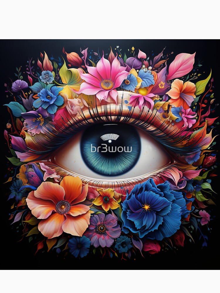 Floral and psychedelic eye that sees the future - 03. by br3wow