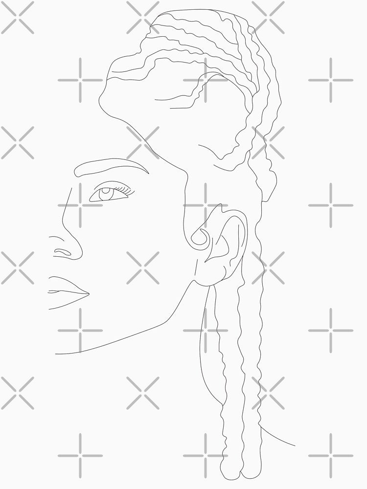 J.A. Line Art Portrait by lauren paulin
