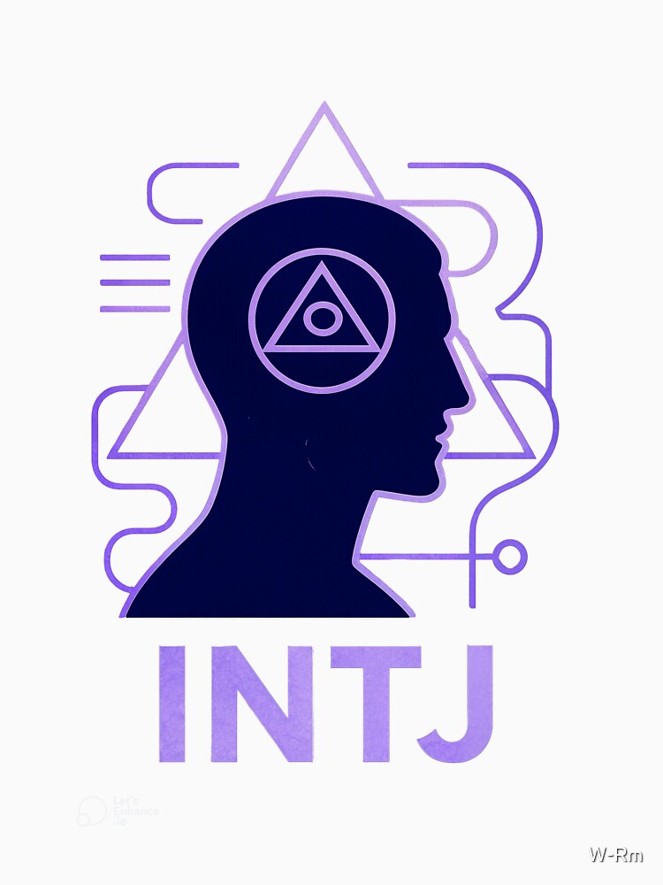 INTJ Personality Abstract Art – MBTI Design (Center Print) by W-Rm Unisex , , , Long Sleeve Tee