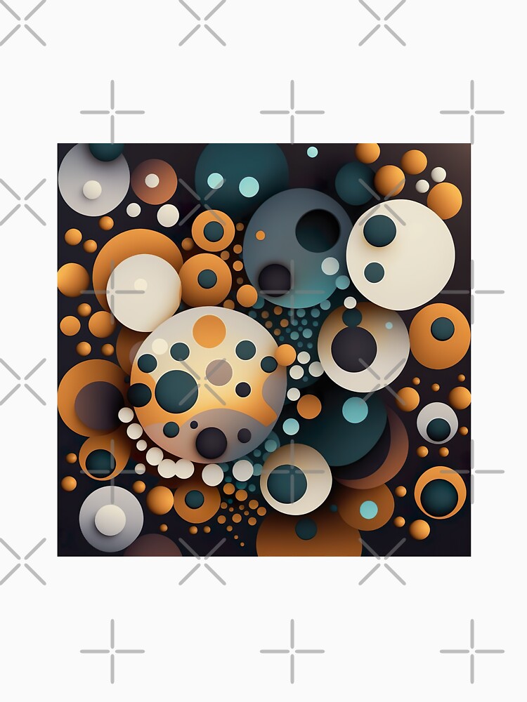 Circles ! overlapping earth colors in abstract form of polka dots design by UmagineArts