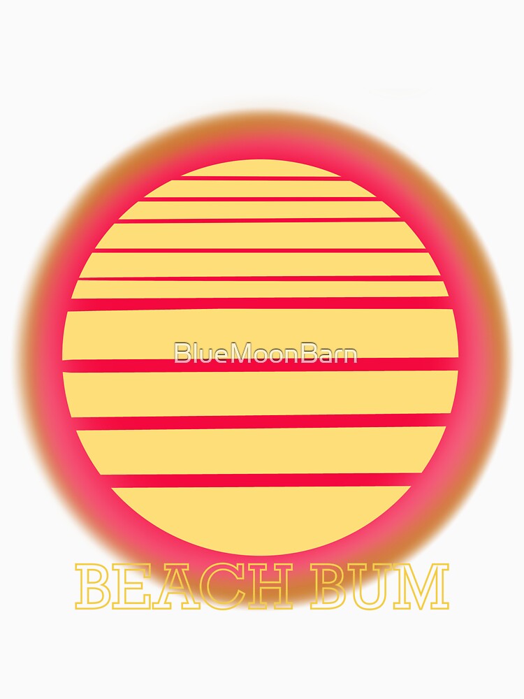 Retro 80's Beach Bum Graphic Decal by BlueMoonBarn Unisex , , , Long Sleeve Tee
