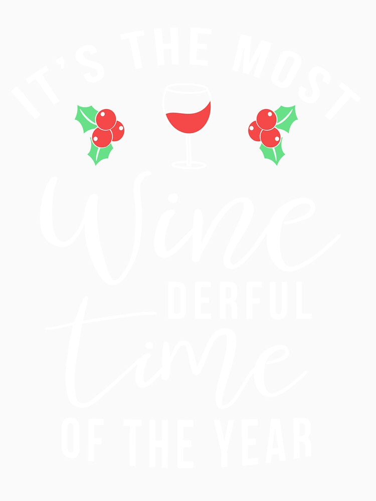 Most Winederful Time Christmas Wine by DOLCEINDIGO Unisex , , , Long Sleeve Tee