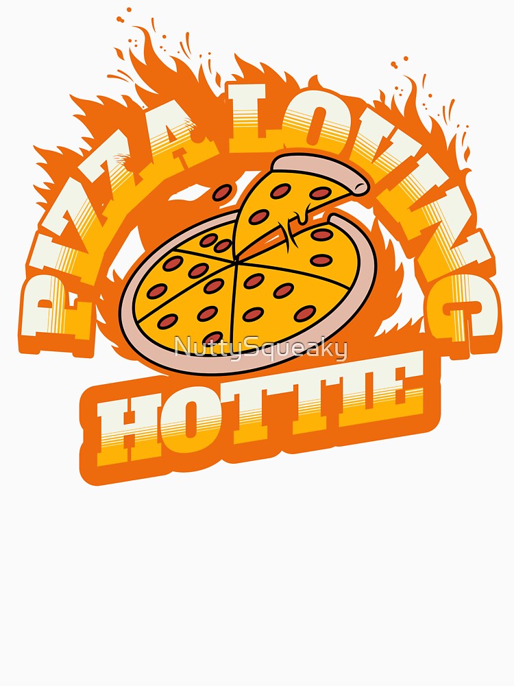 Pizza Loving Hottie by NuttySqueaky Unisex , , , Long Sleeve Tee