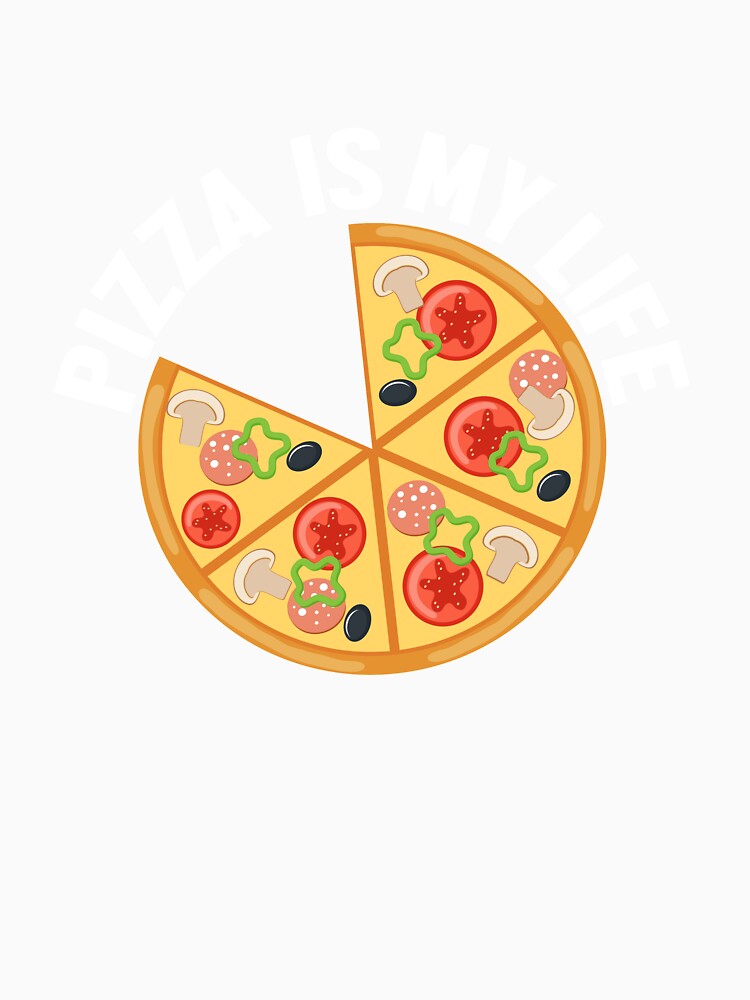 Pizza Is My Life by 26funy Unisex , , , Long Sleeve Tee