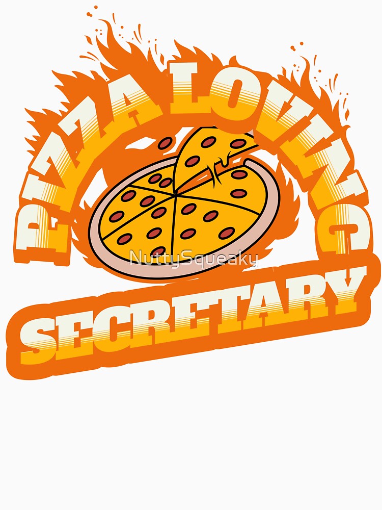 Pizza Loving Secretary by NuttySqueaky Unisex , , , Long Sleeve Tee