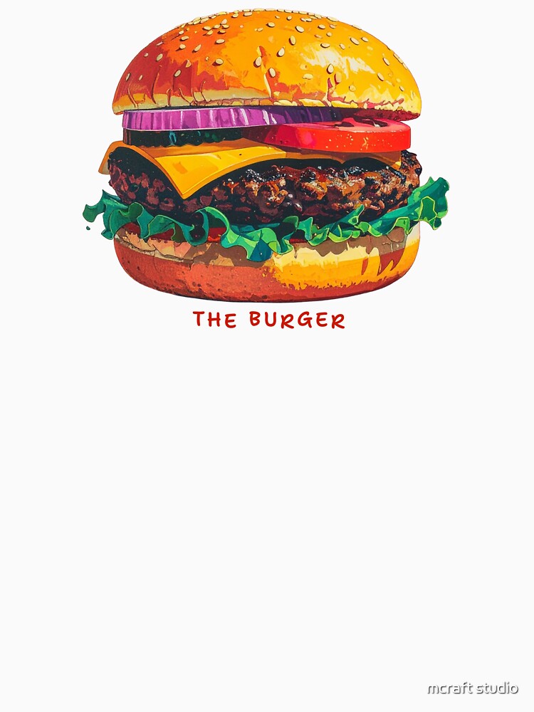 The Burger by mcraft studio Unisex , , , Long Sleeve Tee