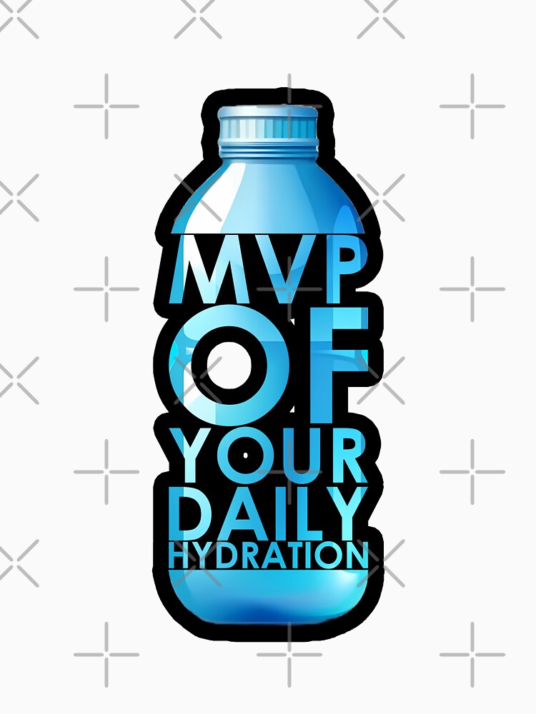 ""Water: the real MVP of your daily hydration game"" (Black) by TyxShop Unisex , , , Long Sleeve Tee