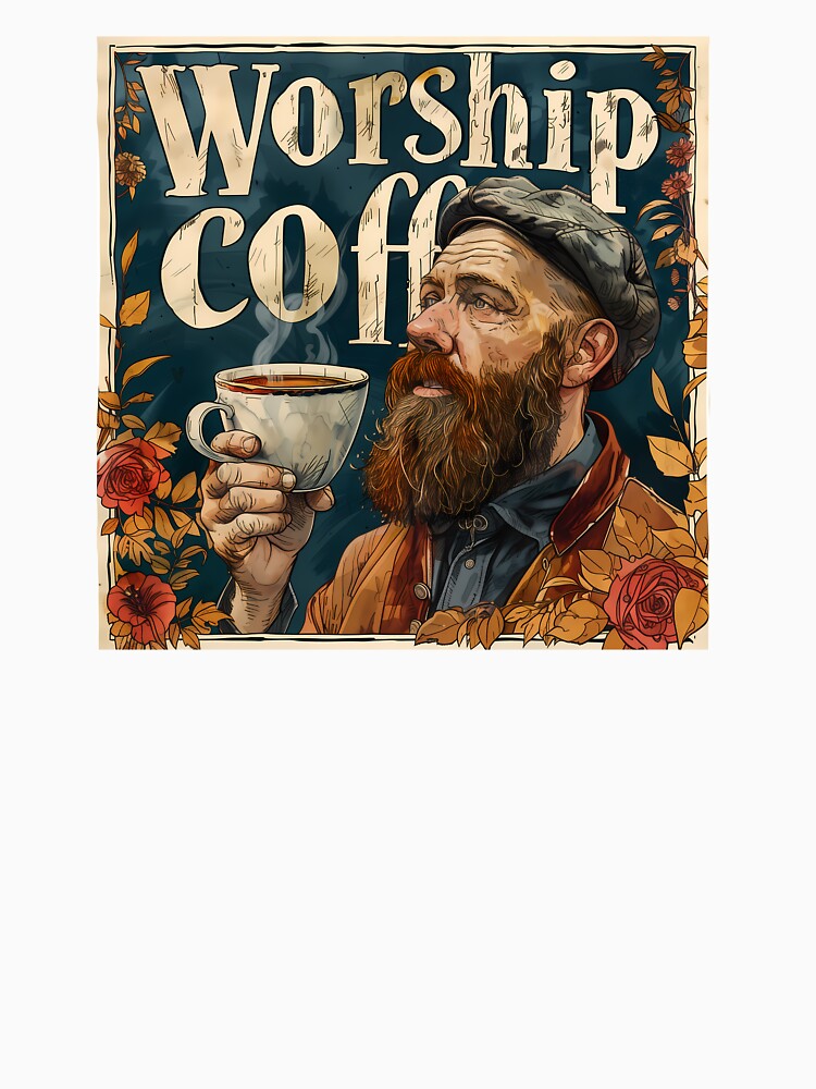 Worship Coffee by Print2Harbor Unisex , , , Long Sleeve Tee