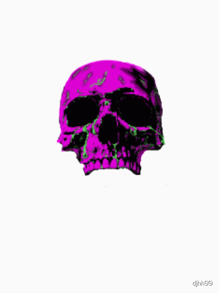 Skull Pixel Art by djhh99 Unisex , , , Long Sleeve Tee