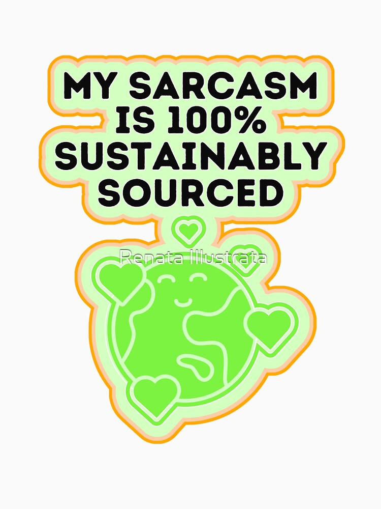 Awesome Sarcasm 70s Style Sarcastic Person by Renata Illustrata Unisex , , , Long Sleeve Tee
