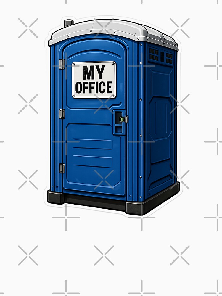 My Office – Portable Toilet Humor Design by ITSimagination Unisex , , , Long Sleeve Tee