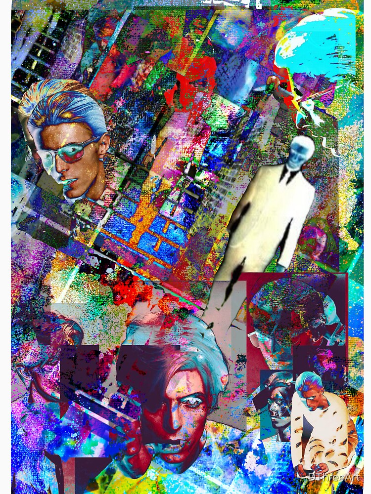 Bowie Remixed by DThreeArt Unisex , , , Long Sleeve Tee