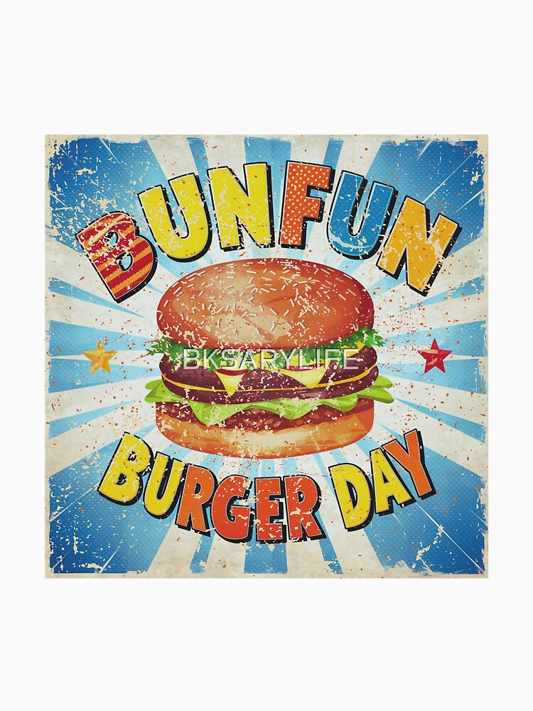 colorful burger day art with classic vibe by BKSARYLIFE Unisex , , , Long Sleeve Tee