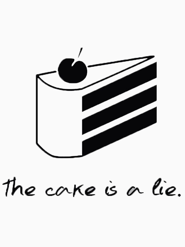 The cake is a lie by MekoDesigns Unisex , , , Long Sleeve Tee