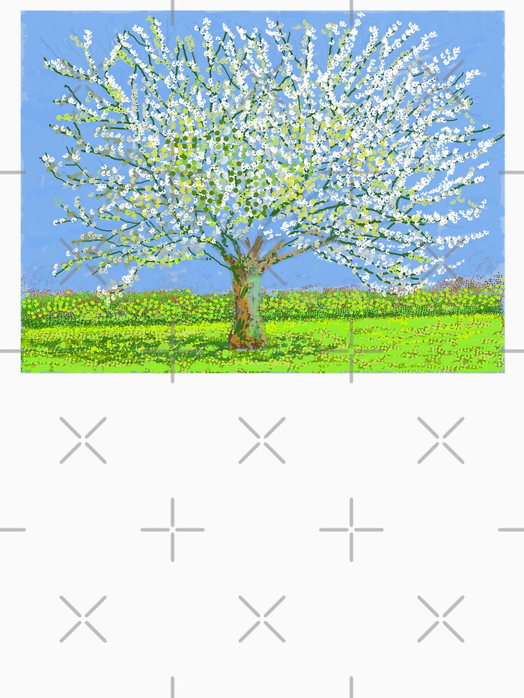 David Hockney Art - Beautiful tree by DorisFinkbeiner Unisex , , , Long Sleeve Tee