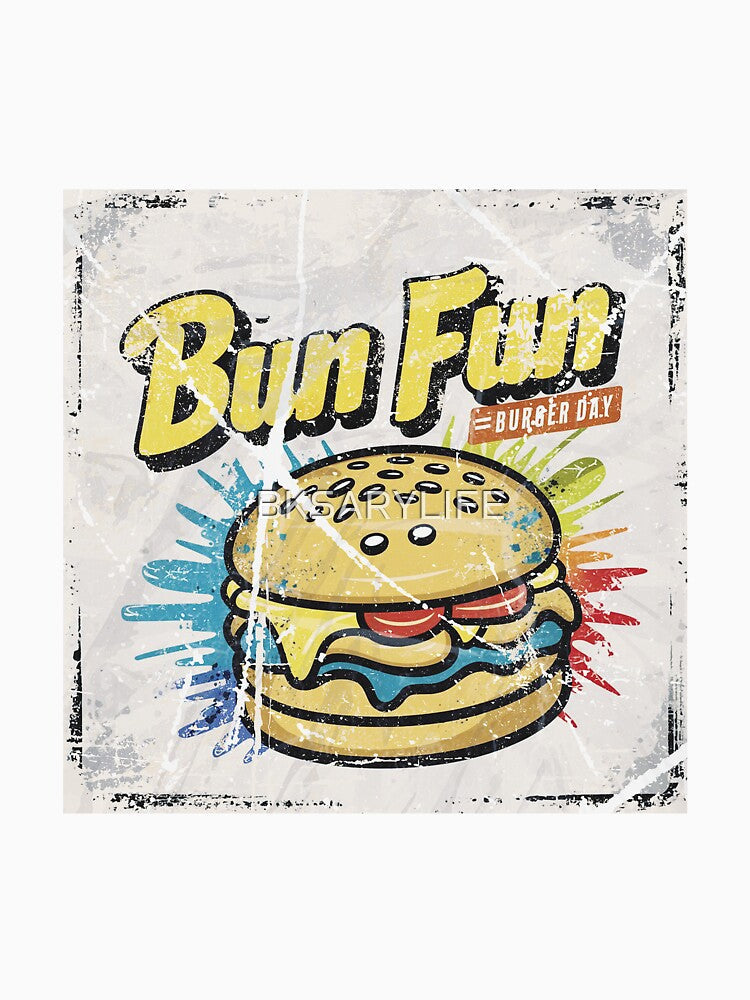 special burger day art with dirty effects by BKSARYLIFE Unisex , , , Long Sleeve Tee
