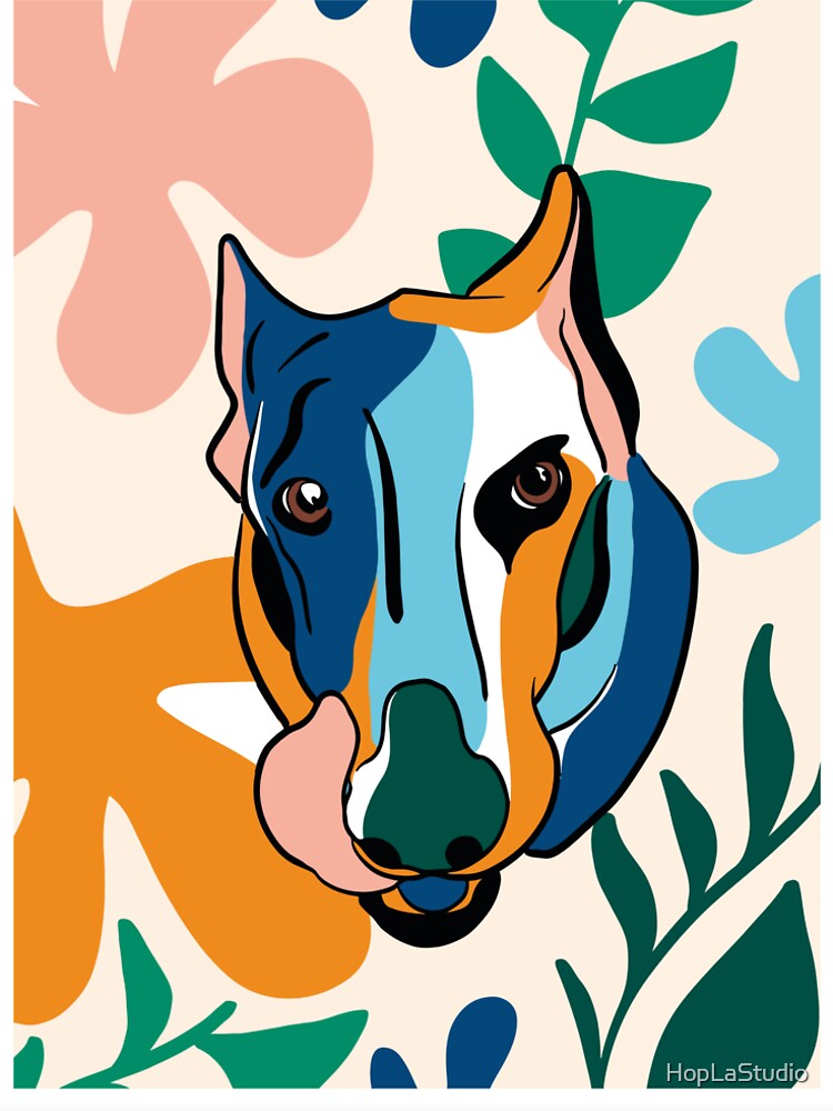 Bella, personalized illustration of a flowery dog I CUSTOMIZATION: For all personalized orders, please contact me BEFORE PLACING THE ORDER by HopLaStudio
