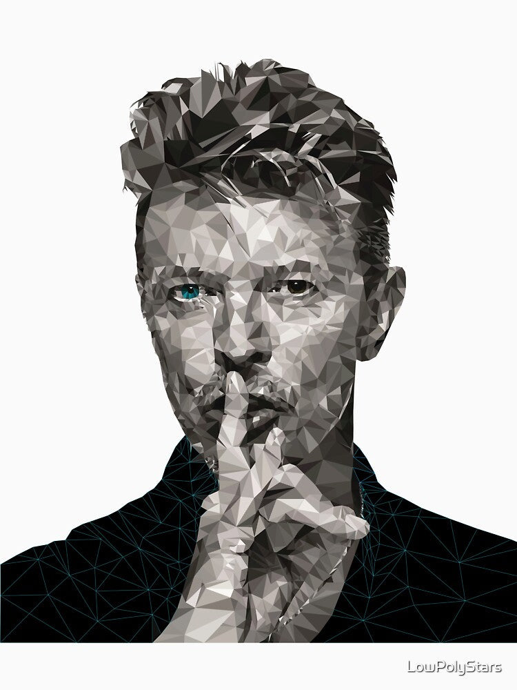 David Bowie by LowPolyStars Unisex , , , Long Sleeve Tee