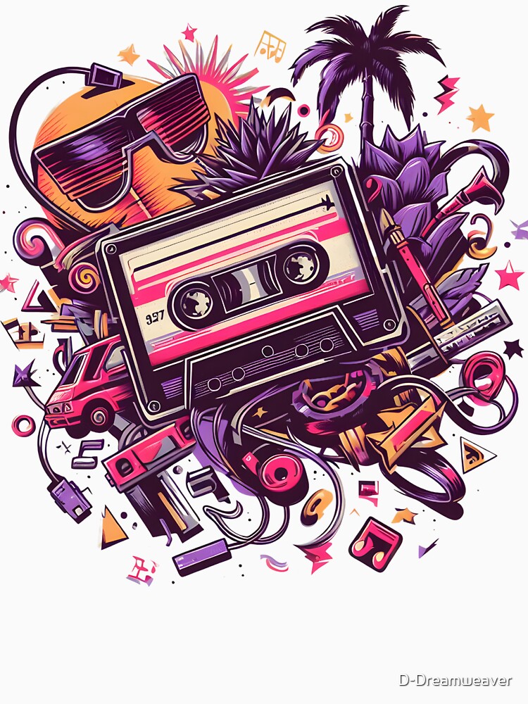 90's Retro Vibe by D-Dreamweaver Unisex , , , Long Sleeve Tee