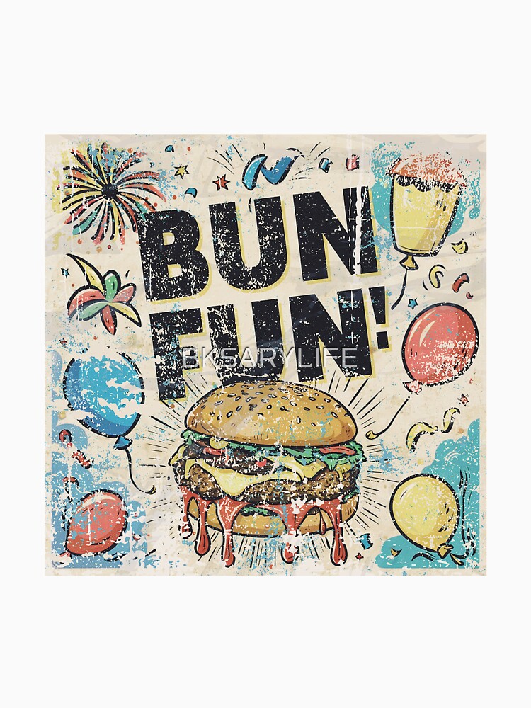 vintage style burger day art with text by BKSARYLIFE Unisex , , , Long Sleeve Tee