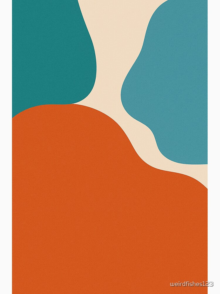 Retro Abstract Shapes – Minimalist Earth Tone Art by weirdfishes123