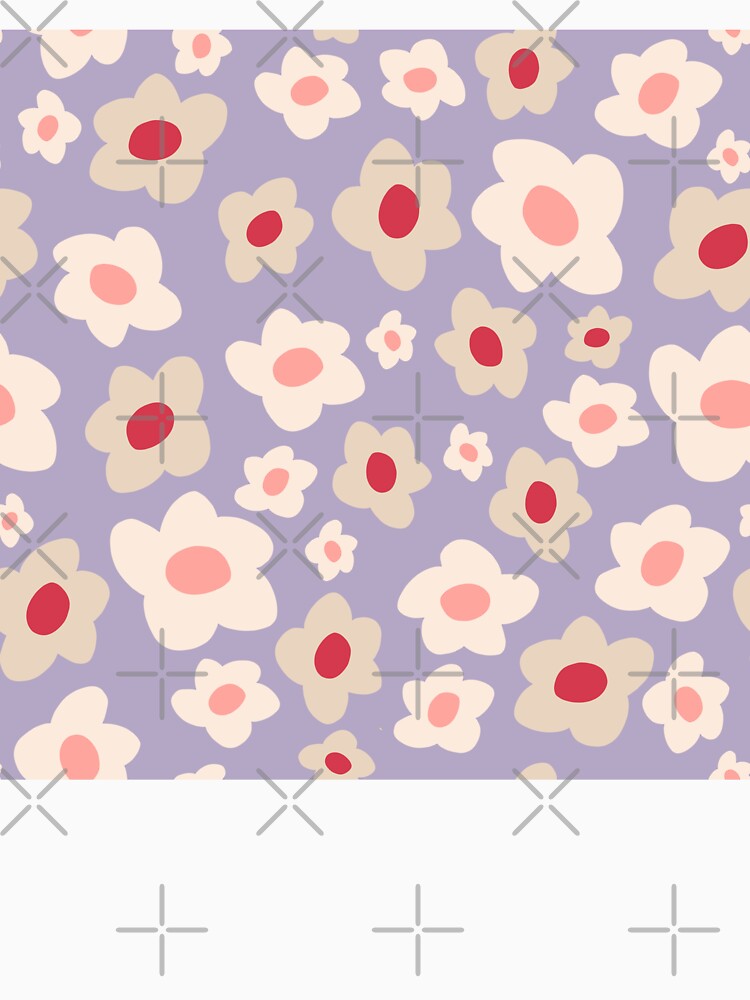 Retro Floral Surface Pattern Purple & Pink by scorpiolane