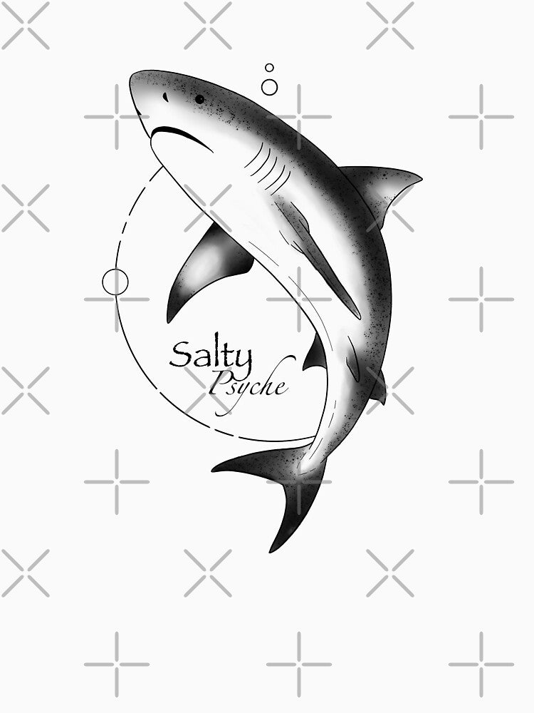 Bull Shark by SaltyPsyche by Salty Psyche Unisex , , , Long Sleeve Tee