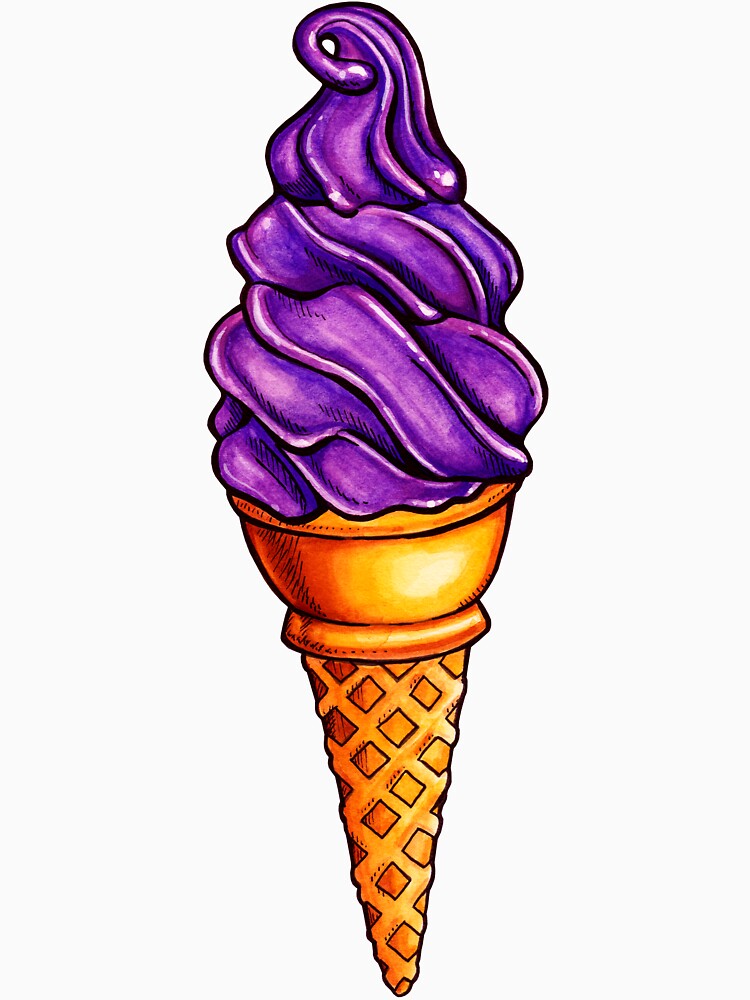 Purple Ice Cream Pattern by Kelly Gilleran Unisex , , , Long Sleeve Tee