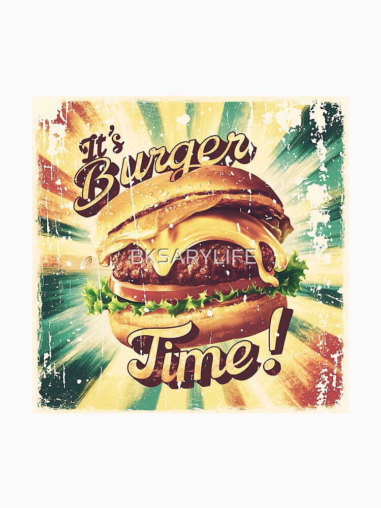 burger time burger day special with vintage vibe by BKSARYLIFE Unisex , , , Long Sleeve Tee