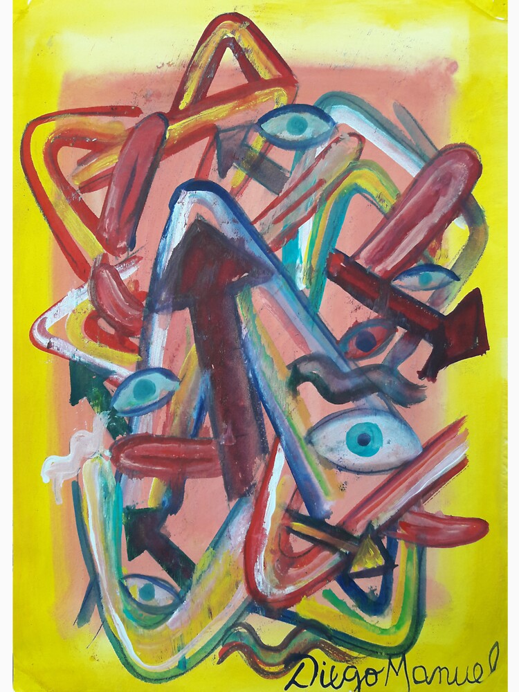 Shapes, arrows, eyes and tongues 3 by Diego Manuel Rodriguez