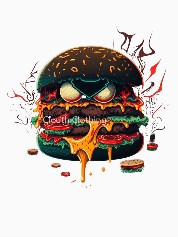 Savage Burger by Clouth Clothing ⭐⭐⭐⭐⭐ Unisex , , , Long Sleeve Tee