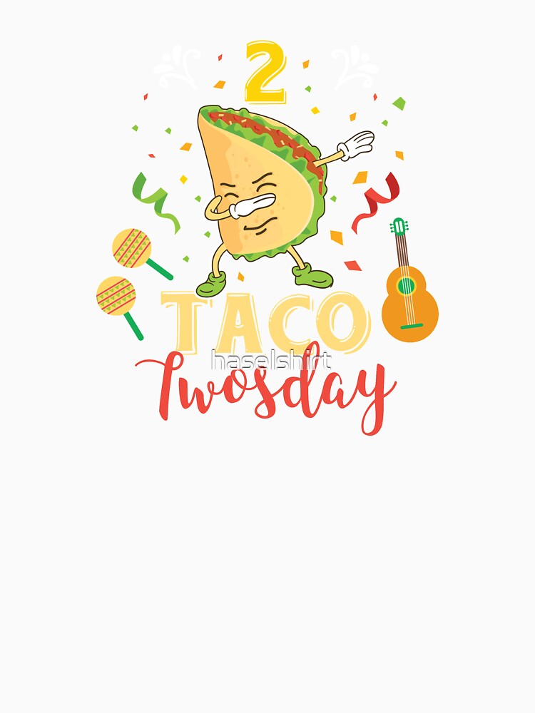 Tacos 2 Taco Twosday Dabbing Festive Birthday Gift by haselshirt Unisex , , , Long Sleeve Tee
