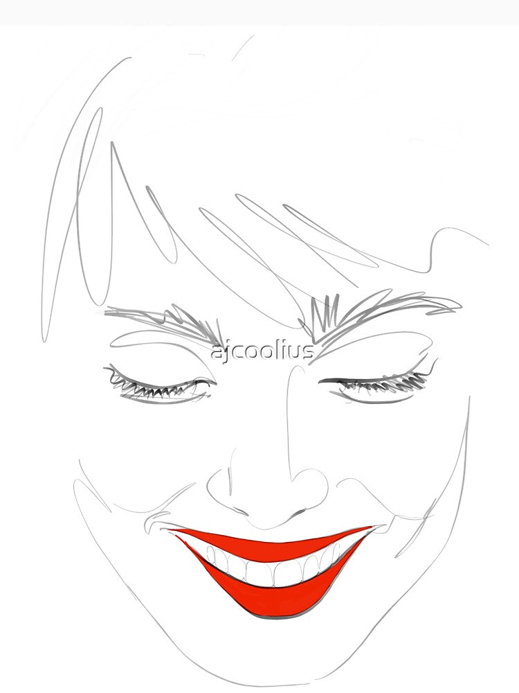 Woman portrait5 -line art by ajcoolius