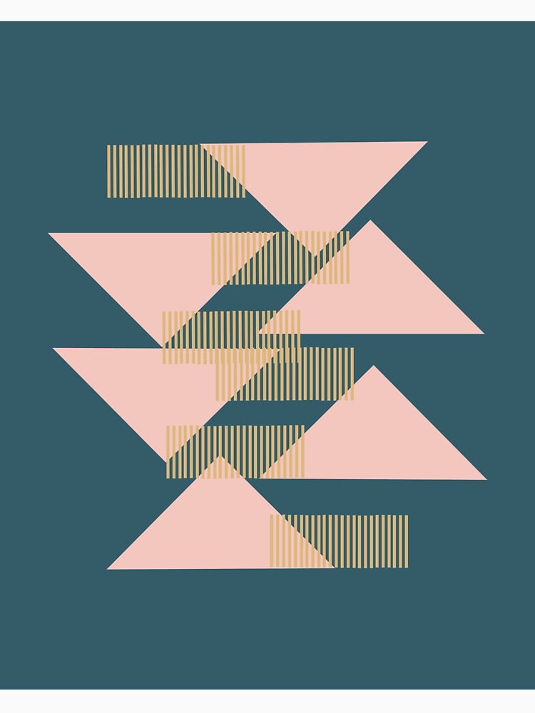 Geometric Shapes in Mustard Teal and Blush Pink by JuneJournal