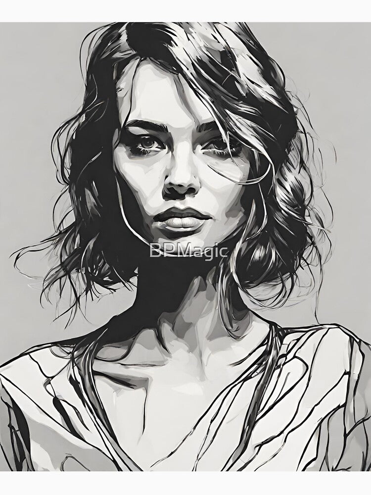 Black and white contrast: portrait artwork by BPMagic